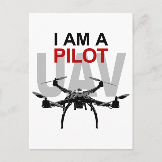 UAV Quadpilot Quadcopter Pilot Briefkaart (Voorkant)