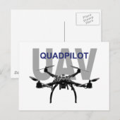 UAV Quadpilot Quadcopter Pilot Briefkaart (Voorkant / Achterkant)