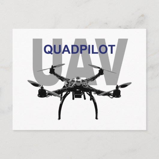 UAV Quadpilot Quadcopter Pilot Briefkaart (Voorkant)