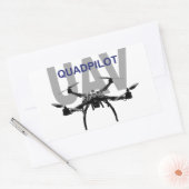 UAV Quadpilot Quadcopter Pilot Rechthoekige Sticker (Envelop)