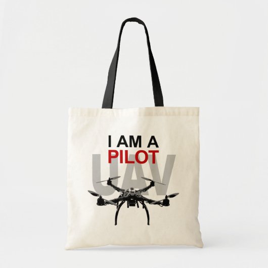 UAV Quadpilot Quadcopter Pilot Tote Bag (Voorkant)