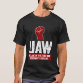 UAW in staking Red T-shirt United Auto Union Worke (Voorkant)