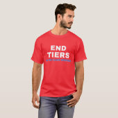 UAW-staking - End Tiers geen 2e klas werknemers T-shirt (Voorkant volledig)