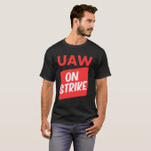 UAW Strike Rood T-shirt United Auto Workers Picket (Voorkant volledig)