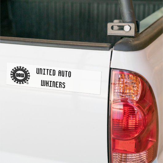 uaw, VERENIGDE AUTO WHINERS Bumpersticker (Op Truck)