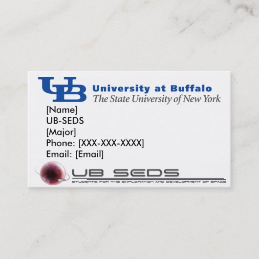 UB SEDS-Visitekaartje Visitekaartje (Voorkant)