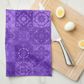Ube Halaya Paars Theedoek (Quarter Fold)