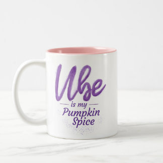 Ube (Paarse Yam) is mijn pompoenspice Two-Tone Cof Tweekleurige Koffiemok