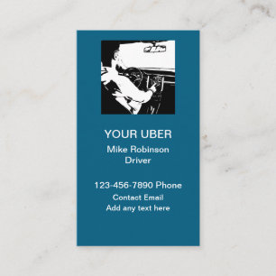 Uber-bestuurder rit-oproep visitekaartjes