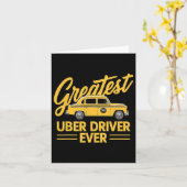 Uber-chauffeur ooit Uber-chauffeur grappig 4  Kaart (Gele Bloem)