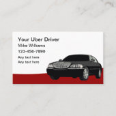 Uber-chauffeur voor ritdiensten visitekaartje (Voorkant)