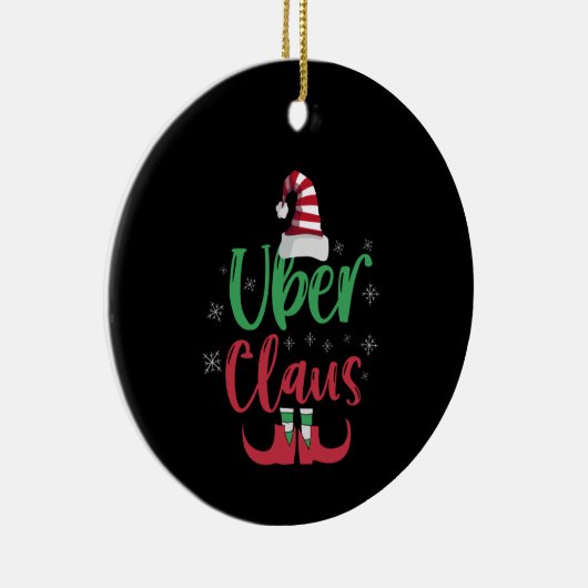 Uber Claus Funny Santa Family Matching Gift Keramisch Ornament (Rechts)