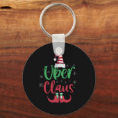 Uber Claus Funny Santa Family Matching Gift Sleutelhanger (Voorkant)