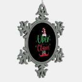 Uber Claus Funny Santa Family Matching Gift Tin Sneeuwvlok Ornament (Links)