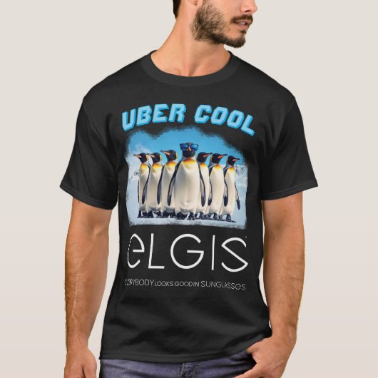Uber Coole Pinguïn: Kolonie Uitblinkende T-shirt (Voorkant)