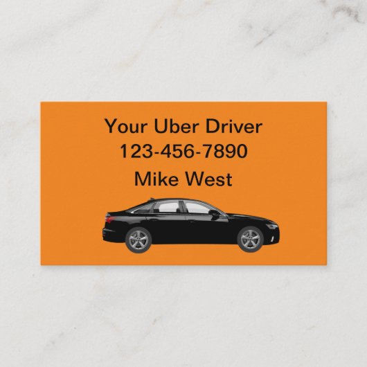 Uber Driver Bold Simple Visitekaartjes (Voorkant)