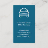 Uber Driver Eenvoudige Contact Visitekaartjes (Voorkant)