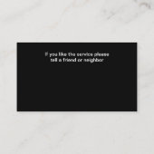 Uber Driver eenvoudige gedurfde Visitekaartjes (Achterkant)