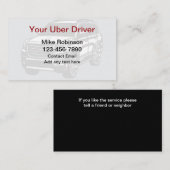 Uber Driver eenvoudige gedurfde Visitekaartjes (Voorkant / Achterkant)