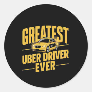 Uber Driver Ever Uber Driver Grappig 1 Ronde Sticker