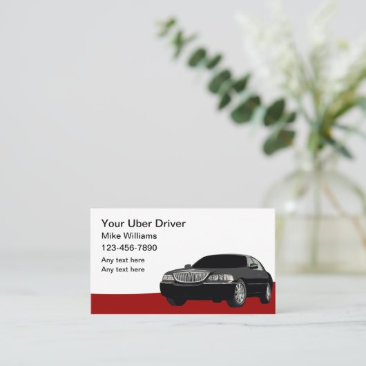Uber driver for Ride Hailing Service Visitekaartje (Staand voorkant)