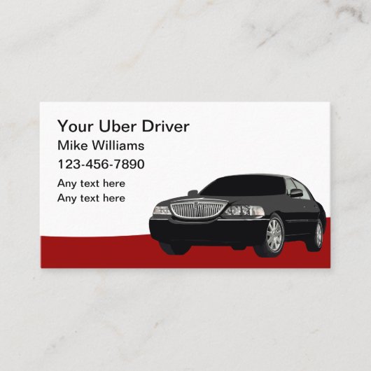 Uber driver for Ride Hailing Service Visitekaartje (Voorkant)