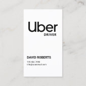 Uber Driver Professional-doorverwijzing Visitekaartje (Achterkant)