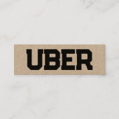 Uber Driver QR Kraft Mini Visitekaartje (Voorkant)