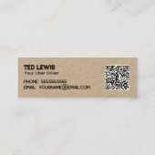 Uber Driver QR Kraft Mini Visitekaartje (Achterkant)