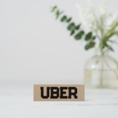 Uber Driver QR Kraft Mini Visitekaartje (Staand voorkant)