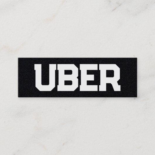 Uber Driver QR Mini Visitekaartje (Voorkant)