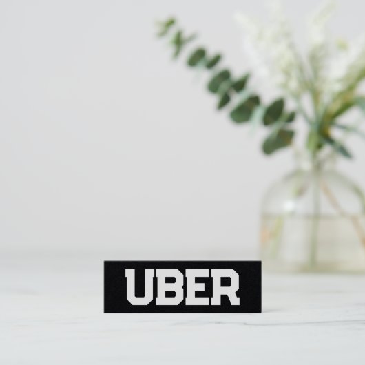 Uber Driver QR Mini Visitekaartje (Staand voorkant)