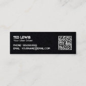 Uber Driver QR Mini Visitekaartje (Achterkant)