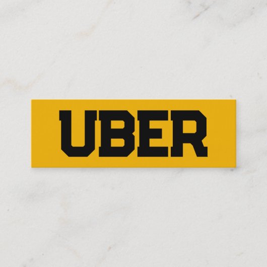 Uber Driver QR Mini Visitekaartje (Voorkant)