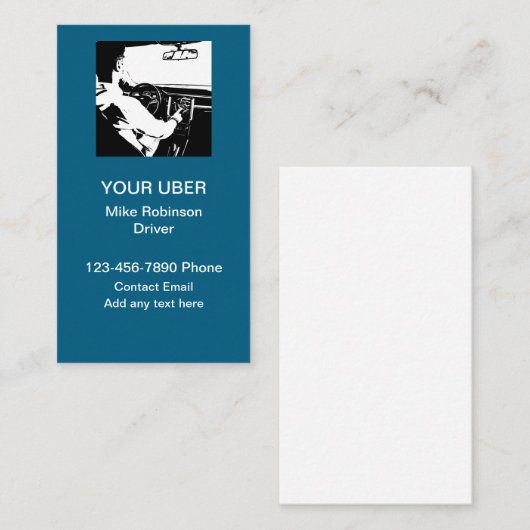 Uber Driver Ride Hailing Visitekaartjes (Voorkant / Achterkant)