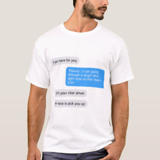 Uber Driver Text T-shirt