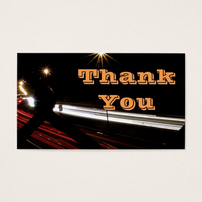 Uber Eats Bestellen Bedankt Visitekaartje (Voorkant)