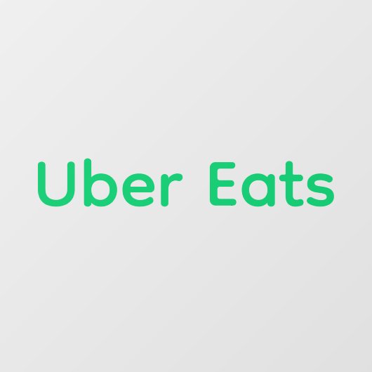 Uber eet bezorger venster sticker (Vel)