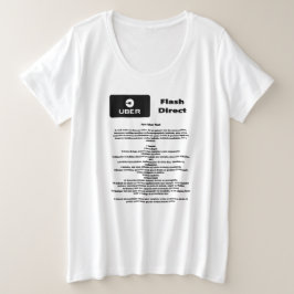 Uber Flash Direct Diretrizes Grote Maat T-shirt