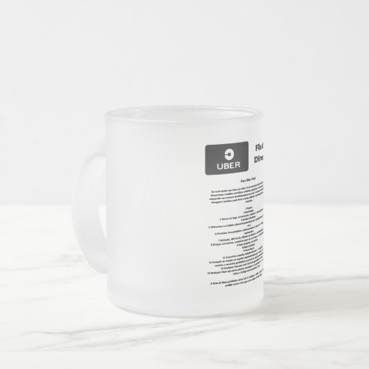 Uber Flash Direct Diretrizes Matglas Koffiemok (Voorkant links)