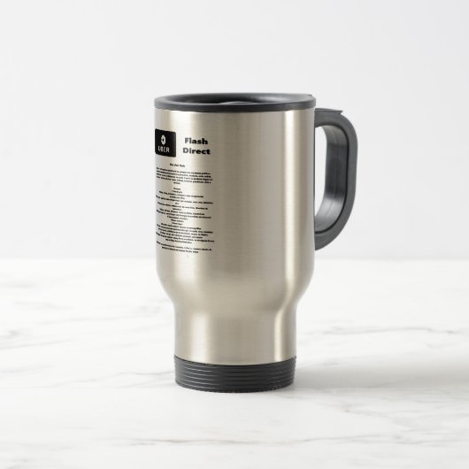 Uber Flash Direct Diretrizes Reisbeker (Voorkant rechts)