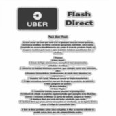 Uber Flash Direct Diretrizes Sticker (Voorkant)