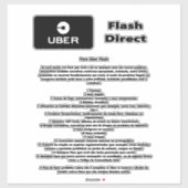 Uber Flash Direct Diretrizes Sticker (Vel)