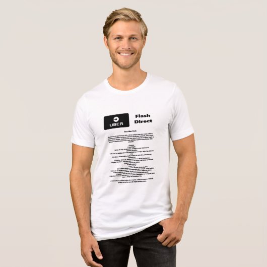 Uber Flash Direct Diretrizes Tri-Blend Shirt (Voorkant volledig)