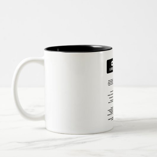 Uber Flash Direct Diretrizes Tweekleurige Koffiemok (Links)