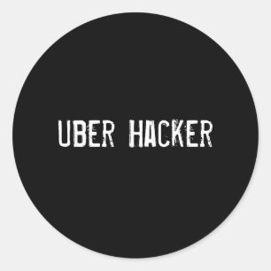 Uber Hacker Ronde Sticker