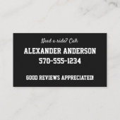 Uber Lyft Driver Blue en Gold License Bord Visitekaartje (Achterkant)