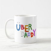 Uber papa goede vader superleuke kunstwoorden koffiemok (Links)