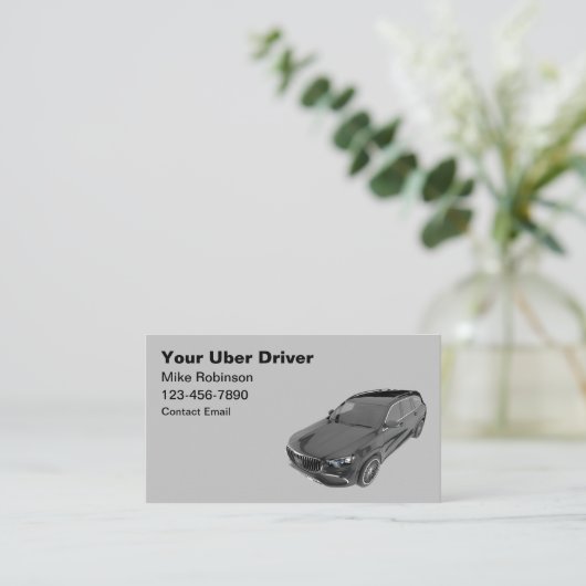 Uber Ride Hailing Luxe Visitekaartjes (Staand voorkant)