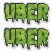 Uber Slime Logo voor Rideshare en Levering Sticker (Voorkant)